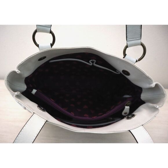 Anuschka Women's Ivory Genuine Leather Tote Handbag Purse - Picture 9 of 16